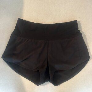 Lululemon Speed Up High Rise 2.5in Shorts in Black, Size 4